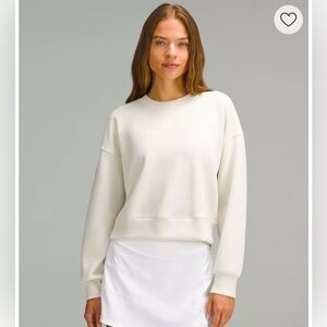Lululemon Softstreme Perfectly Oversized Cropped Crew in white